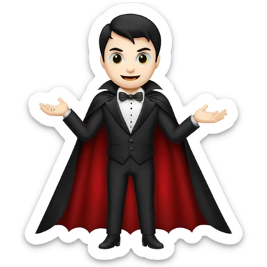 Create an emoji of  a scaryVampire full bodied sticker
