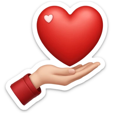 I want hand heart inside it d to be there sticker