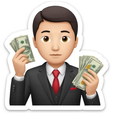 кыргызский бизнесмен считающий деньги sticker