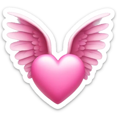 Pink Heart with wings sticker