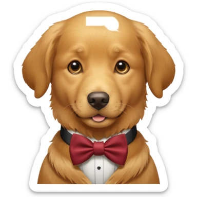 golden retriever gentleman sticker