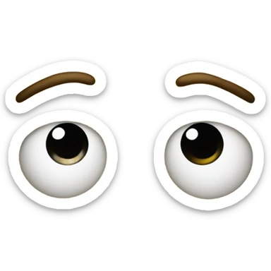 Yellow face emoji looking confused sticker