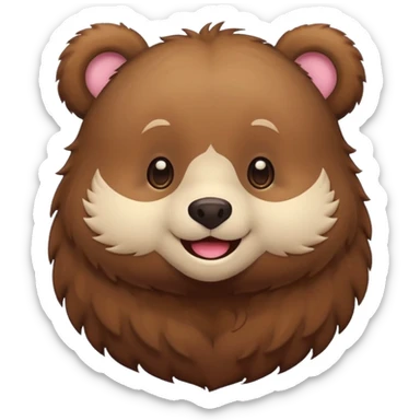 A cute Kawaii bear sticker