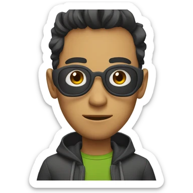 persona soplando sticker