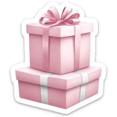Light pink Christmas gifts under a white Christmas tree  sticker