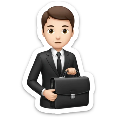 professional advocate holding briefcase sticker
