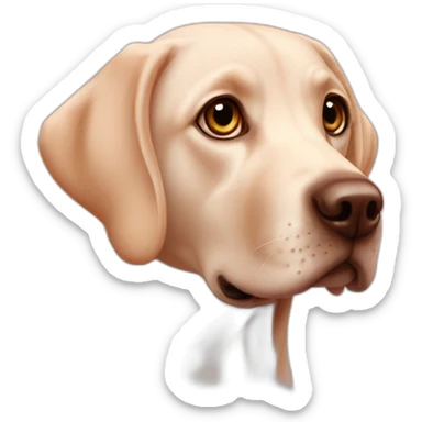 labrador roux yeux verts truffe rose sticker