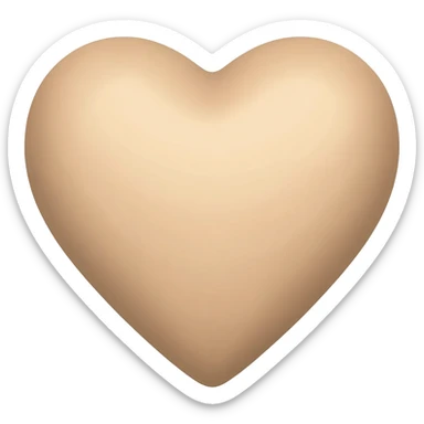 Beige heart copy paste sticker