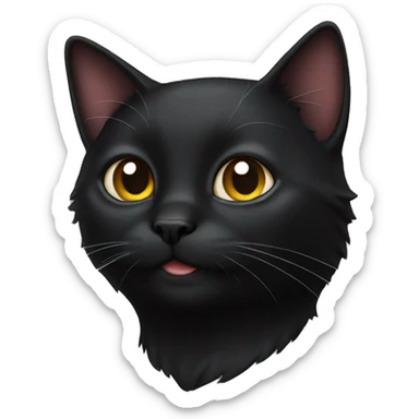 black cat sticker