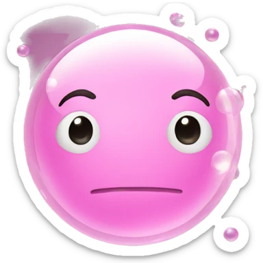 pink soap bubbles sticker