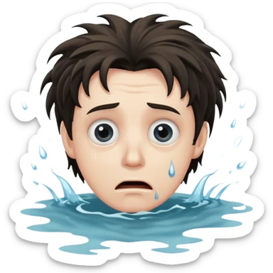 man drowning sticker
