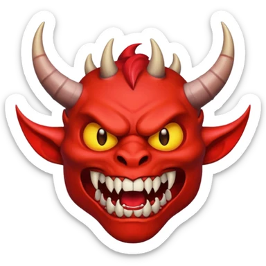 horned demon - fiery background











 sticker