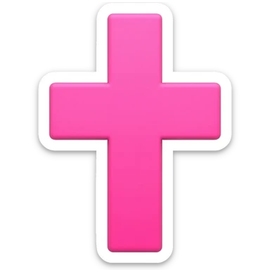 3d pink cross sticker