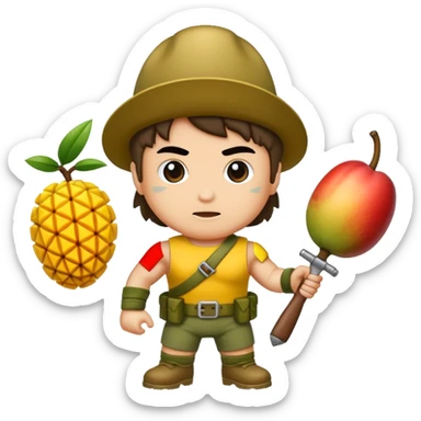 mango pixelar rambo styile sticker