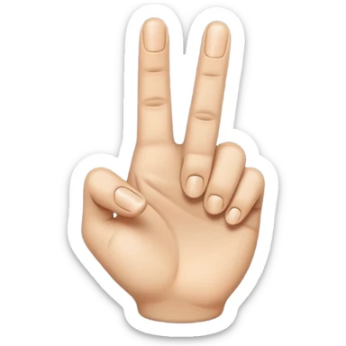 I want a emoji with just middle finger bend towards and every other fingers amd thumb straight  sticker