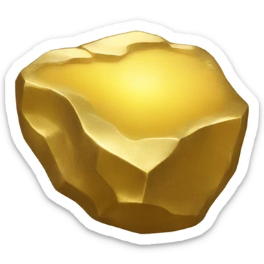 A gold nugget sticker