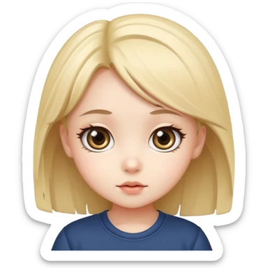 A cute chibi girl sticker