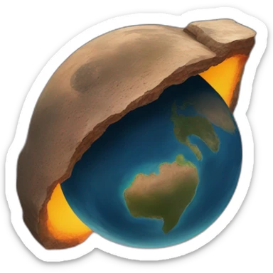 planeta terra pegando fogo sticker