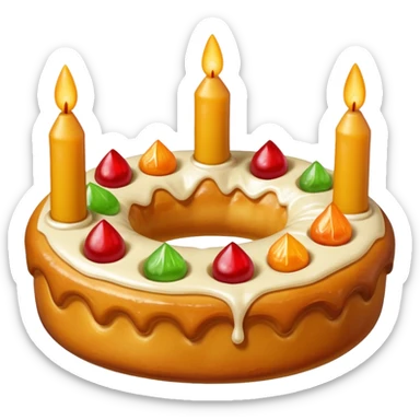 roscon de reyes DE ESPAÑA pero sin velas, sticker