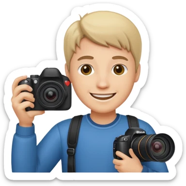 dslr caucasoin photographer emoji sticker