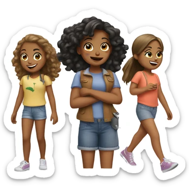 Four girls in California sticker