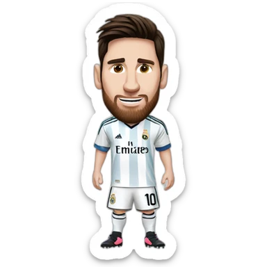 Messi real madrid sticker