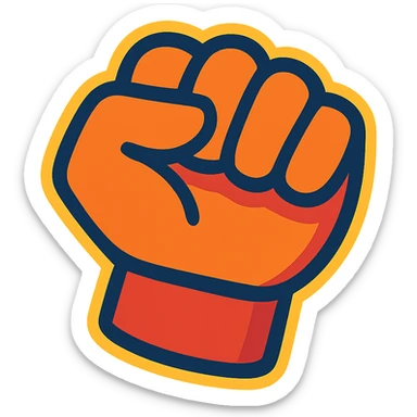 vibrant toon style punch icon sticker