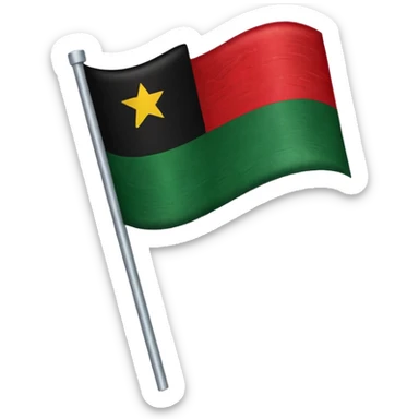 Create a realistic image of the African American flag  sticker