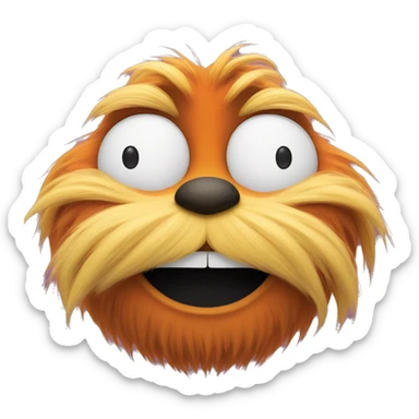 Lorax smiling sticker