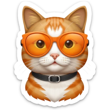 Cat with sunglasses sticker