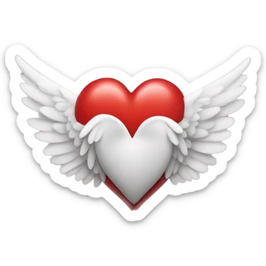 a heart with wings sticker