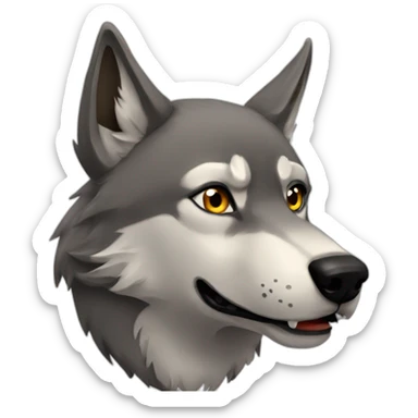 Wolf-kissed-wolf sticker