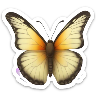A butterfly sitting on a flower. sticker