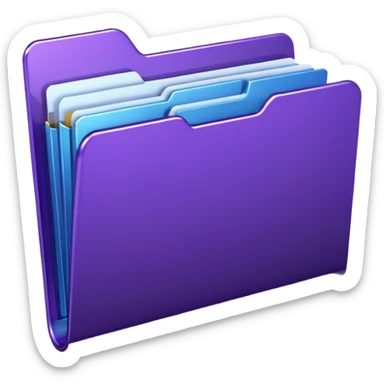 dark purple download folder sticker