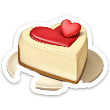 Cheesecake With Heart On Top sticker