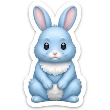 Light blue rabbit  sticker