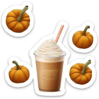 Pumpkin spice iced latte sticker