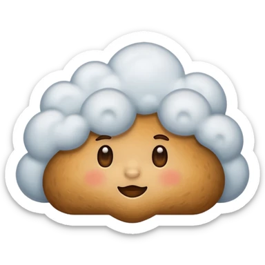 cloud in brown color sticker