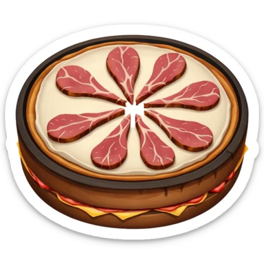 round meat slice rost sticker