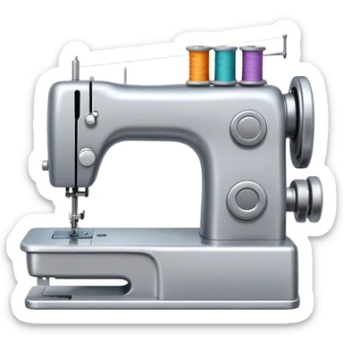 sewing machine needle with thread sticker