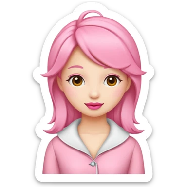 Cute pink coquette emojis sticker