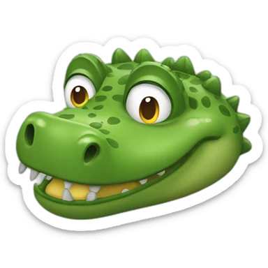 happy animal croc sticker