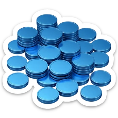 blue coins credit pack sticker