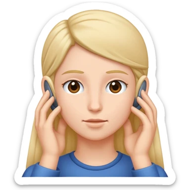 Tuck hair behind ear sticker