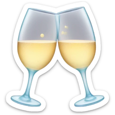 Kissing glasses sticker