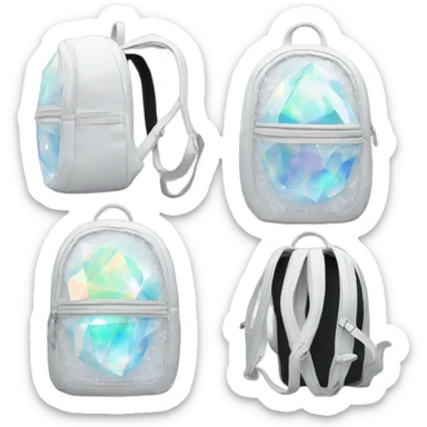 opal Crystal rhinestone backpack sticker