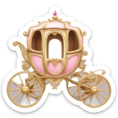 Vintage pretty Princess carriage  sticker