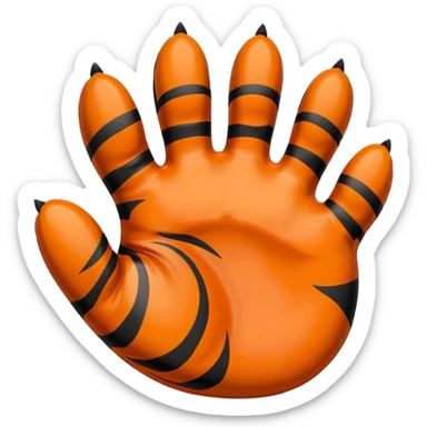 horanghae tiger paw that bent a little  sticker