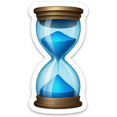 blue hourglass sticker