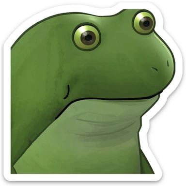 bufo frog tossing money bills in the air, joyful sticker